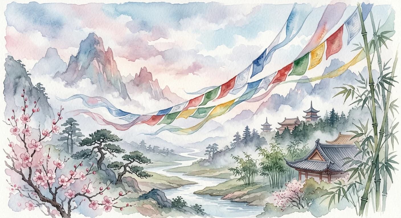 Artistic representation of lungta
