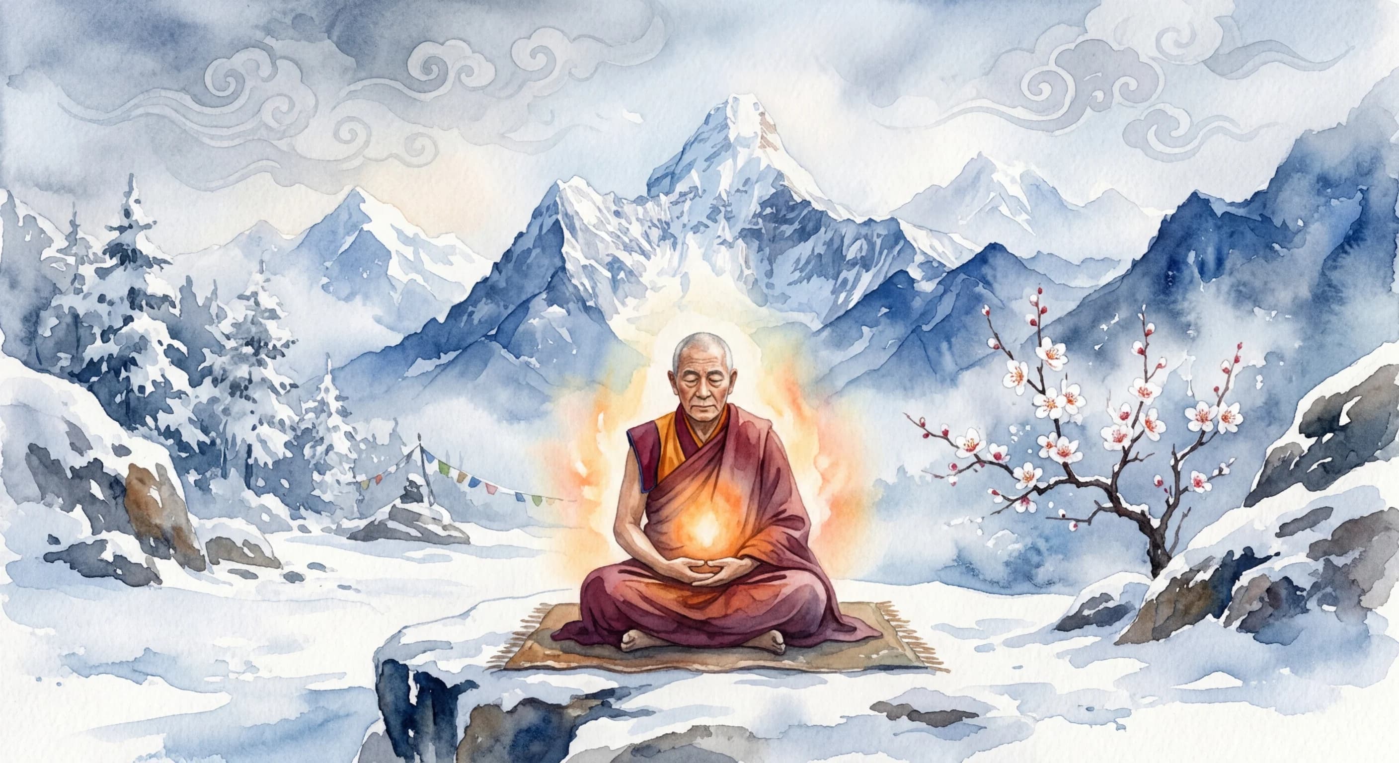 Artistic representation of tummo