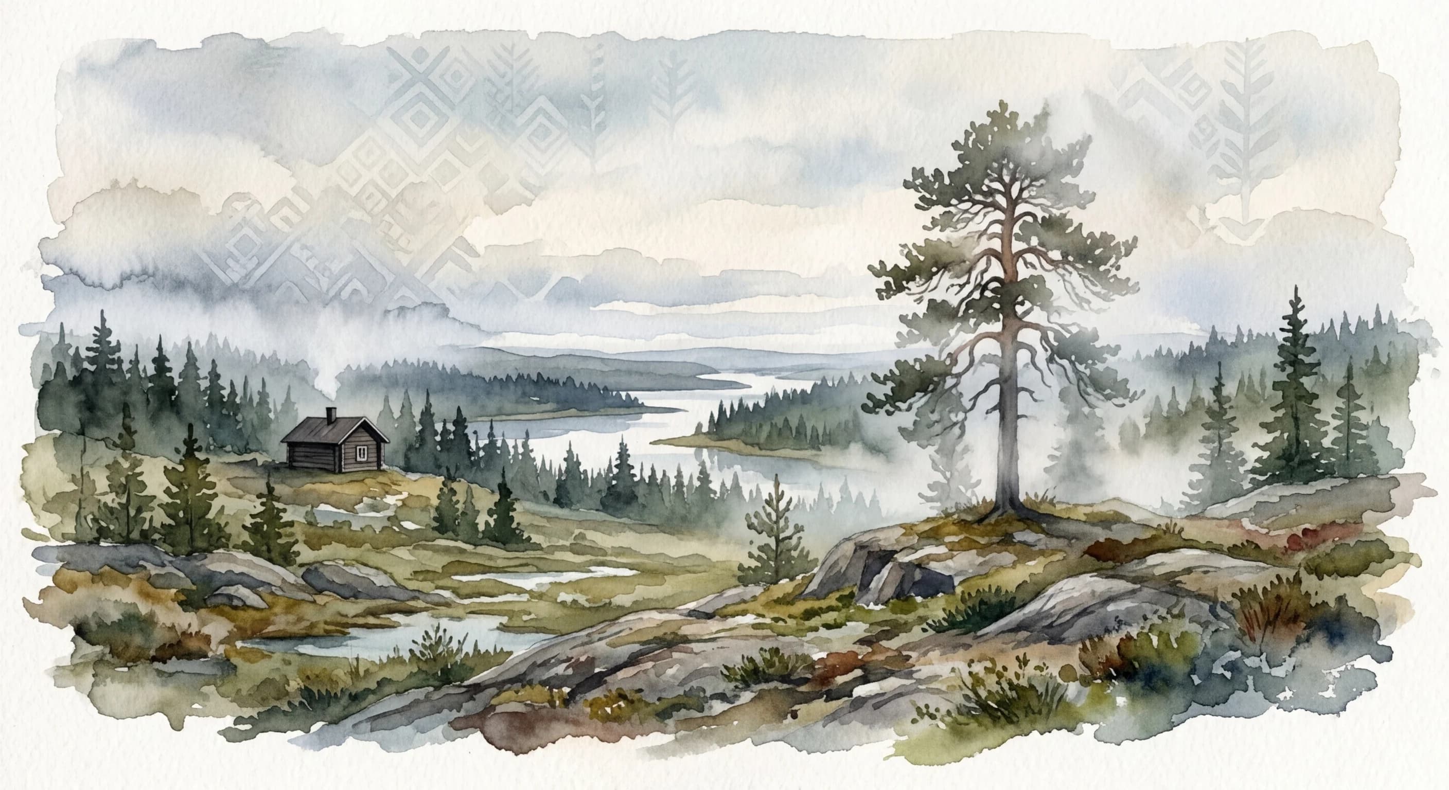 Artistic representation of erämaa