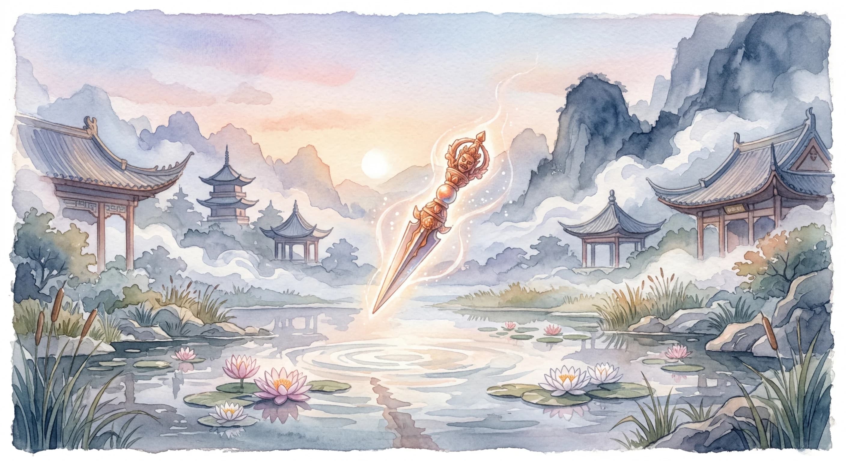 Artistic representation of phurba