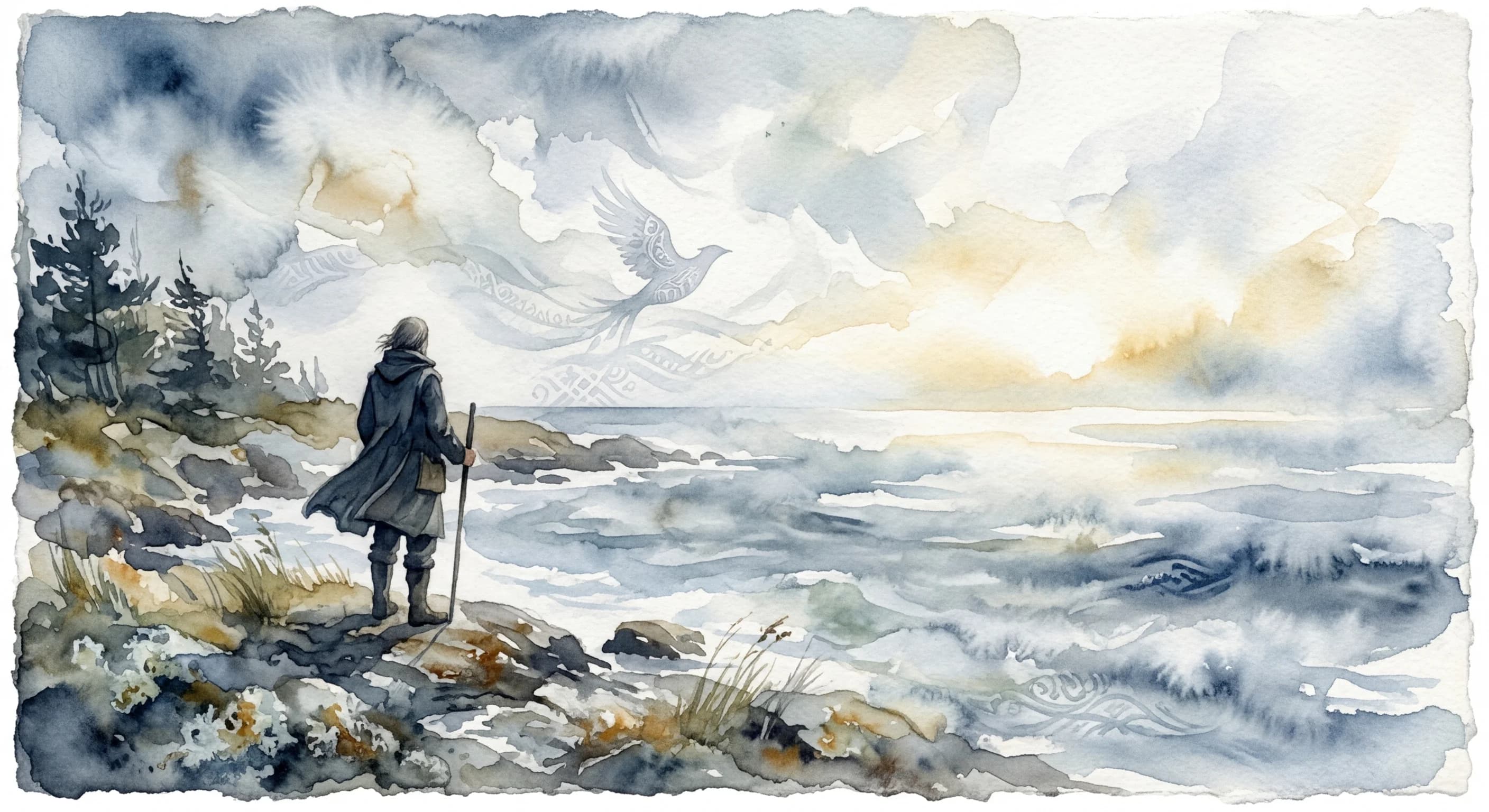 Artistic representation of kaukokaipuu