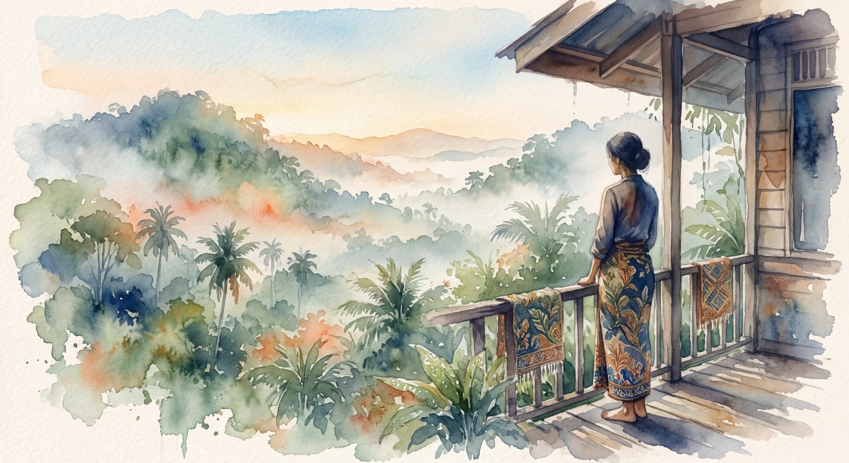 Artistic representation of Rindu