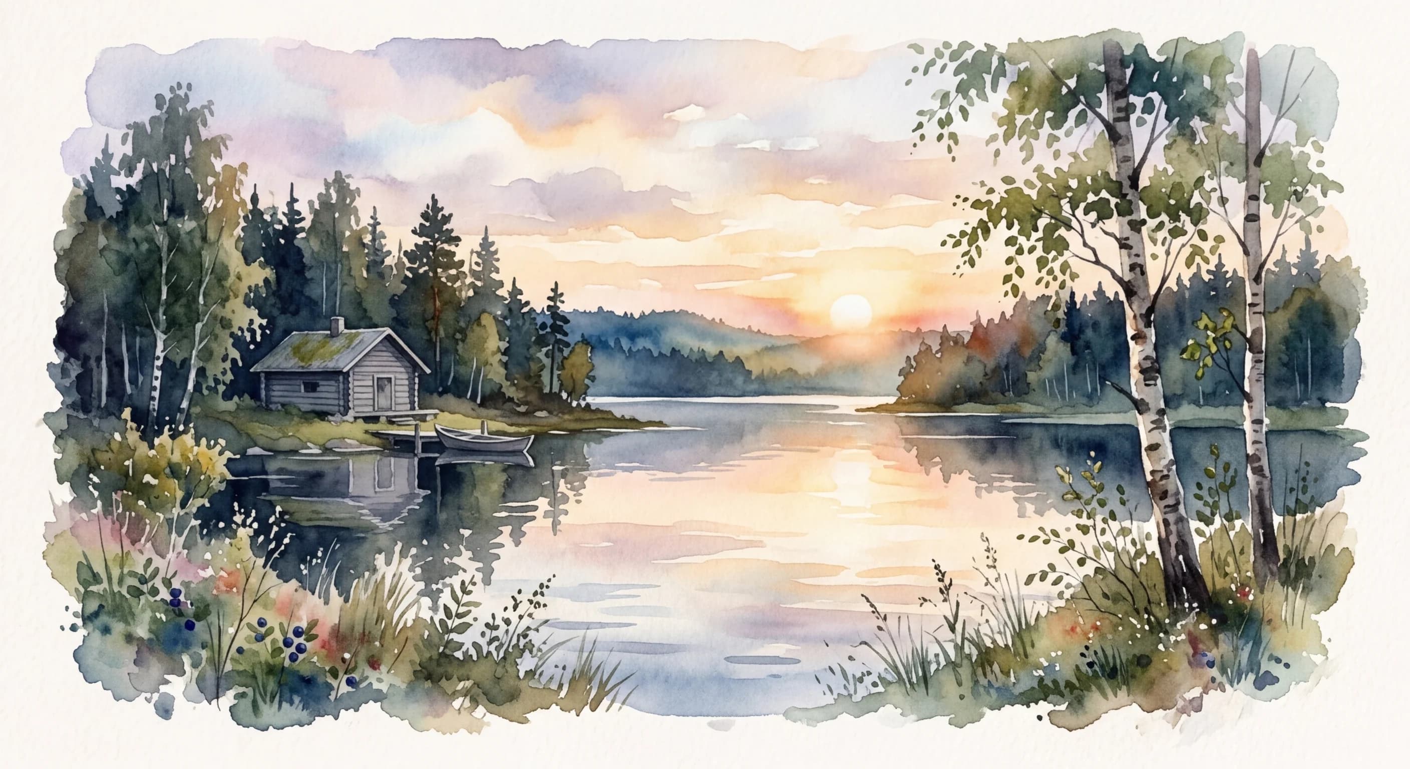 Artistic representation of kesäyö