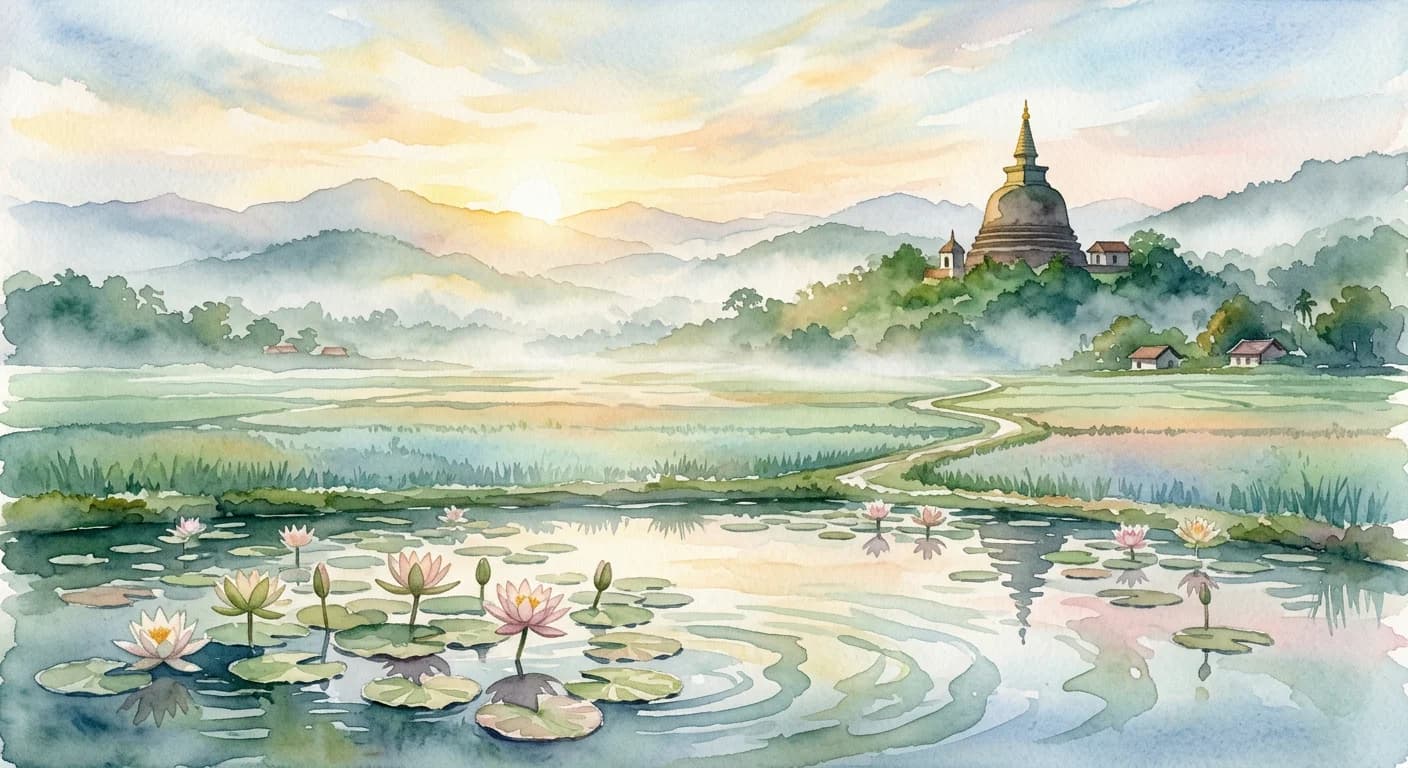 Artistic representation of Upekkha