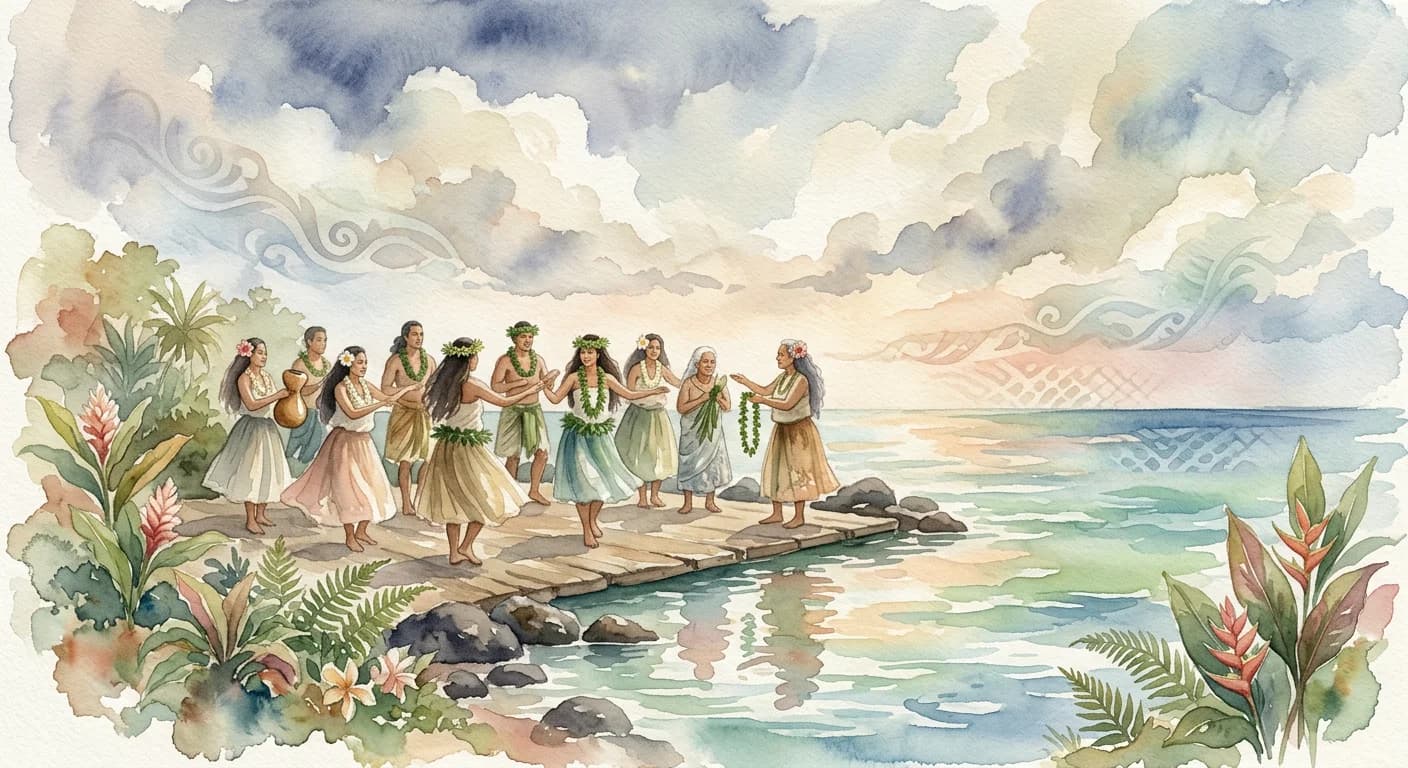 Artistic representation of Hālau