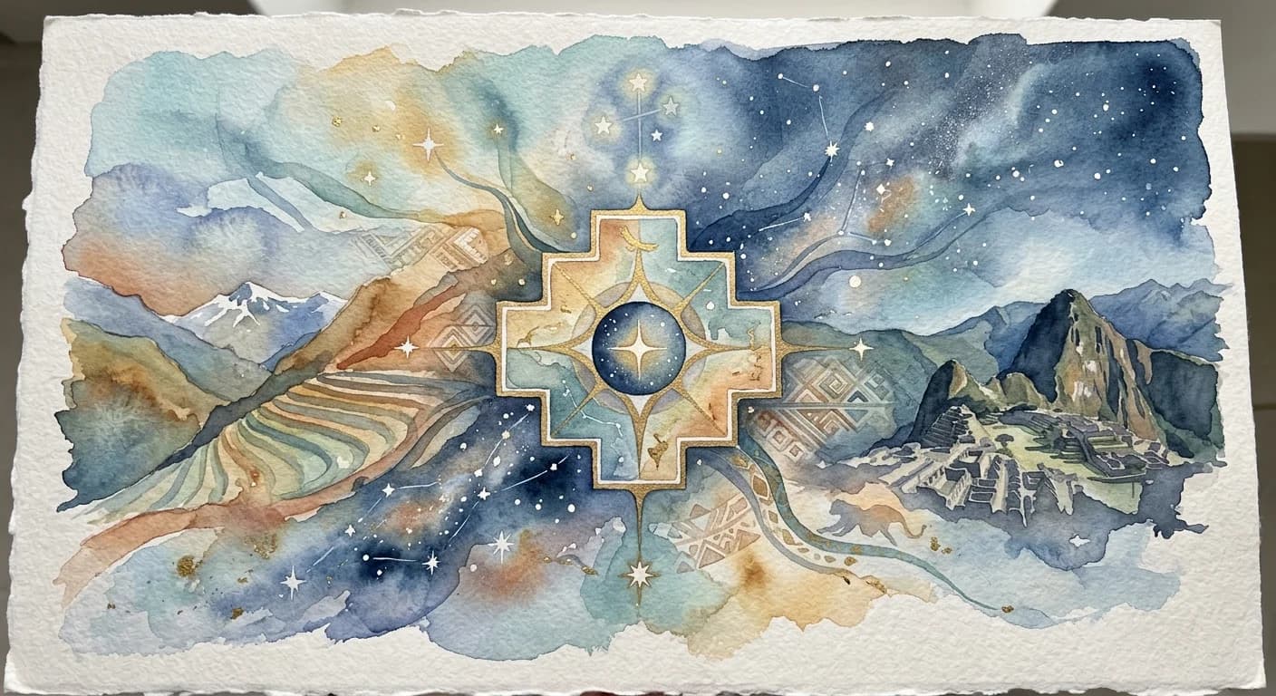 Artistic representation of Chakana
