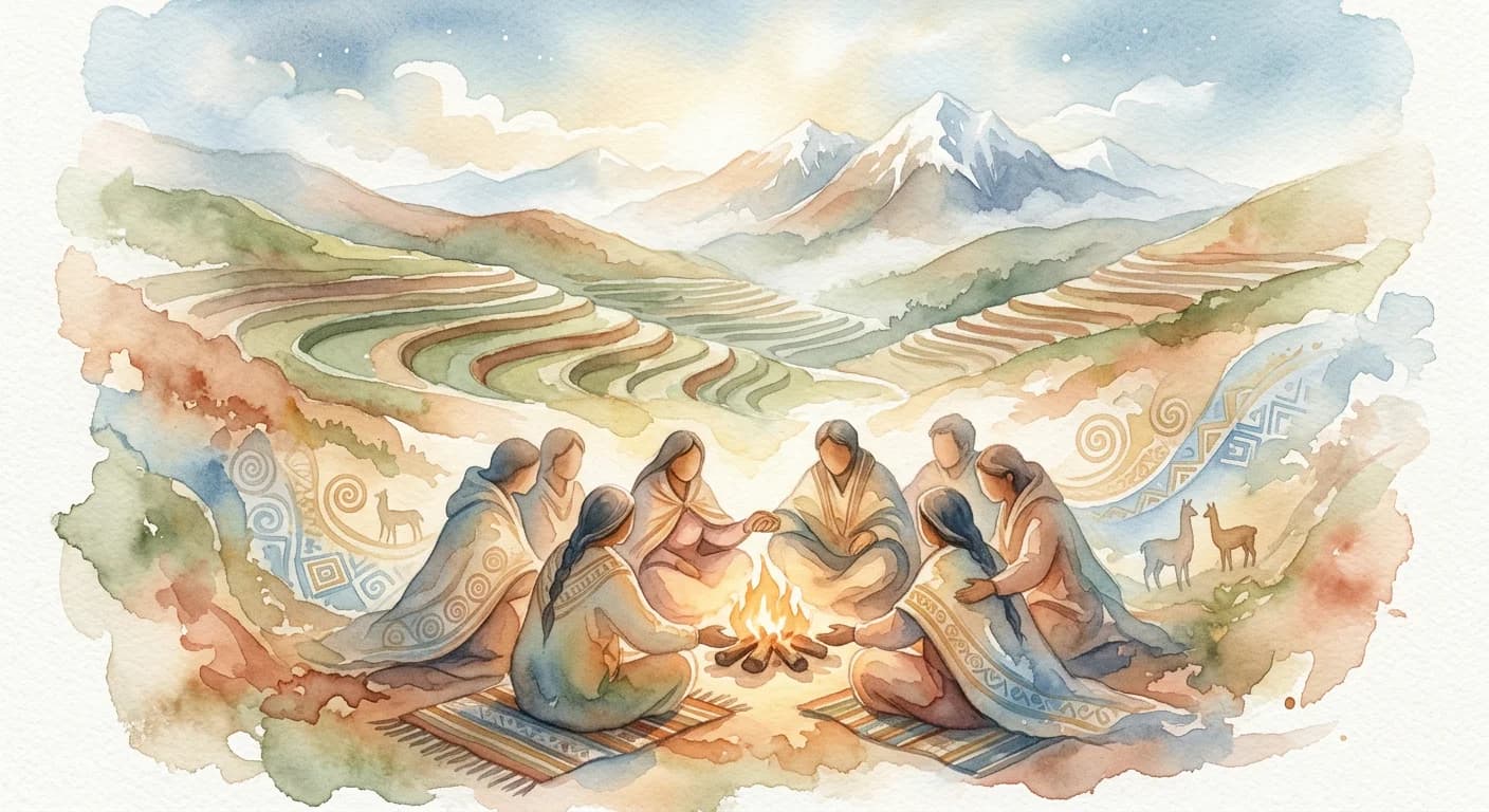 Artistic representation of Ayllu