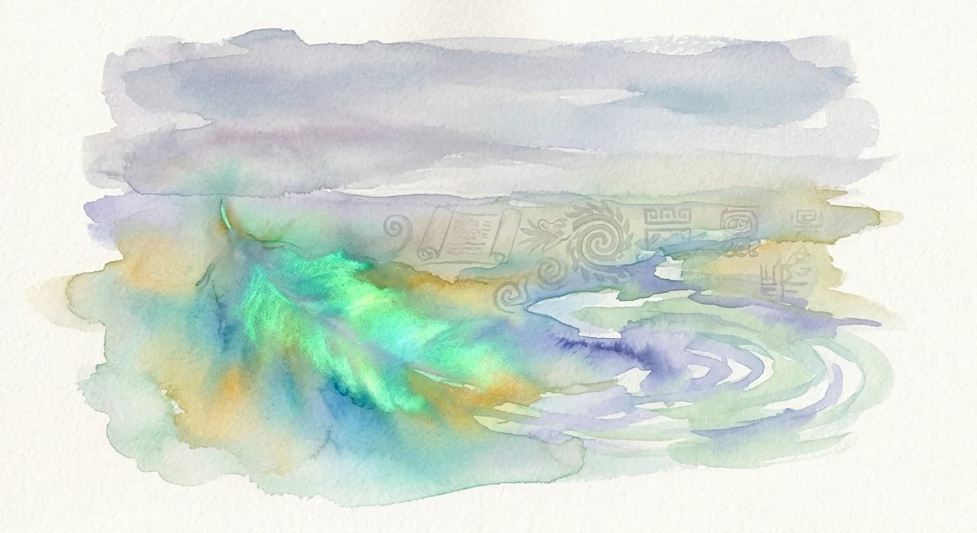Artistic representation of quetzalli