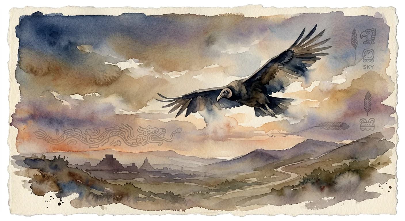 Artistic representation of cozcacuauhtli