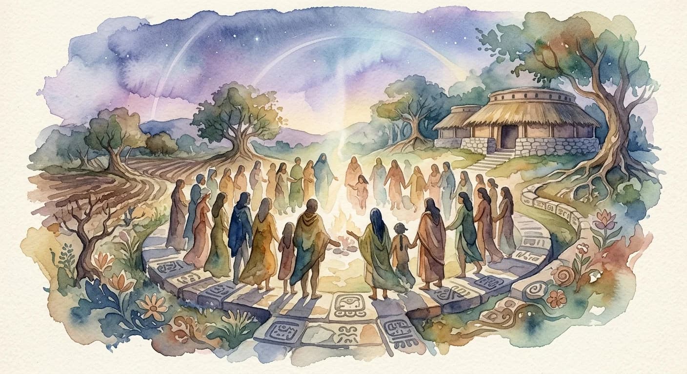 Artistic representation of calpulli