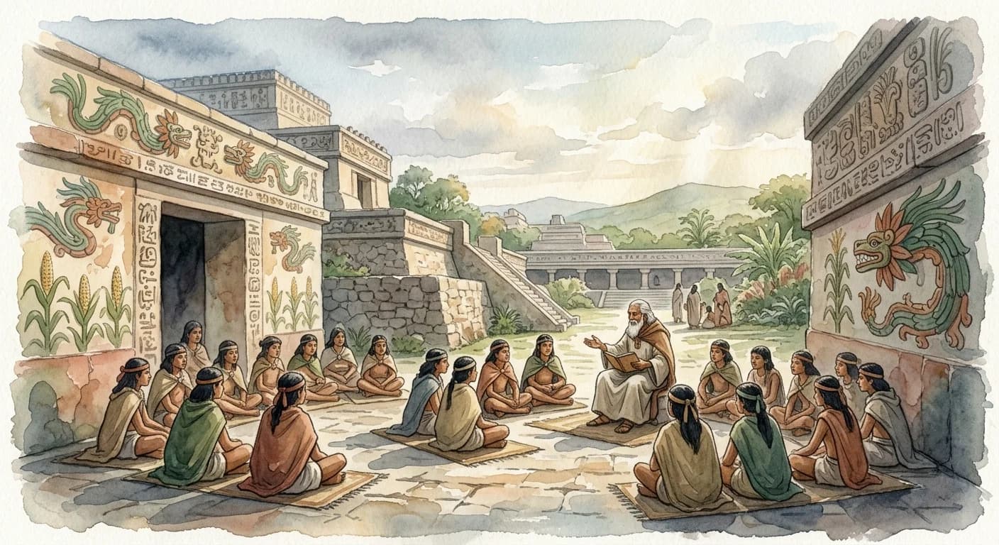 Artistic representation of calmecac