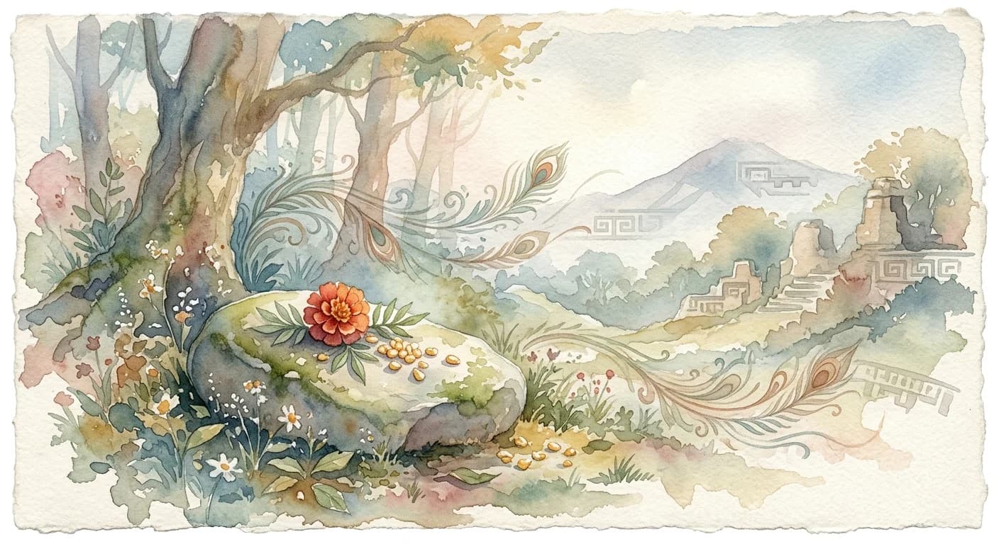 Artistic representation of tlamanalli