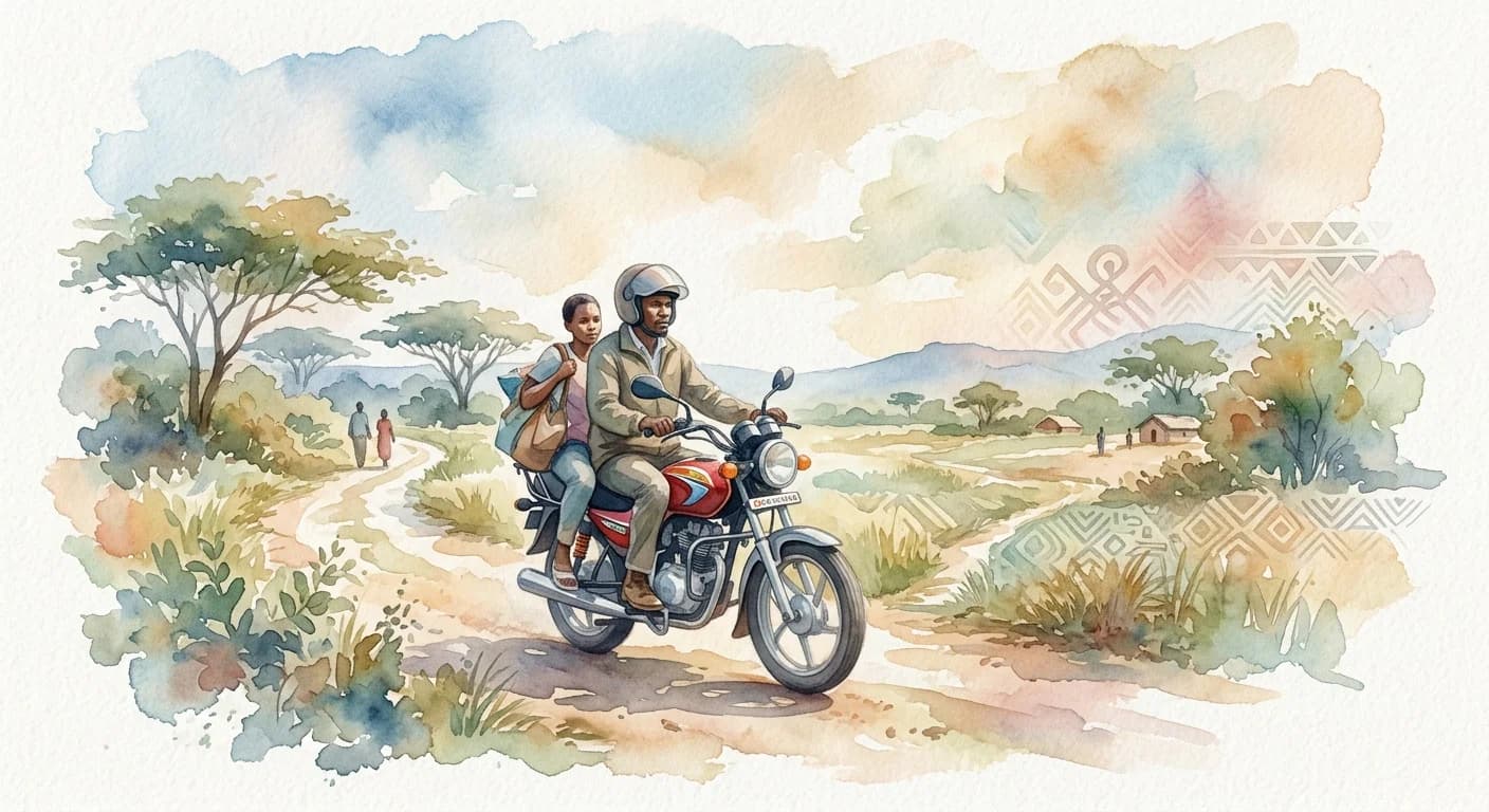 Artistic representation of Boda-boda