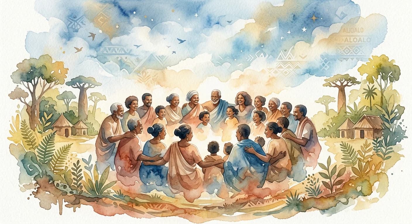 Artistic representation of Fihavanana
