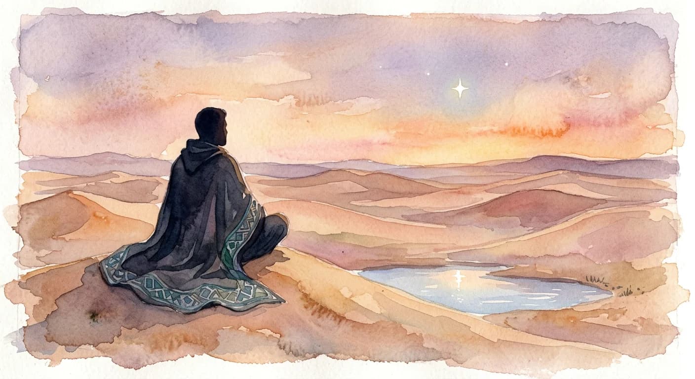 Artistic representation of Tafakkur