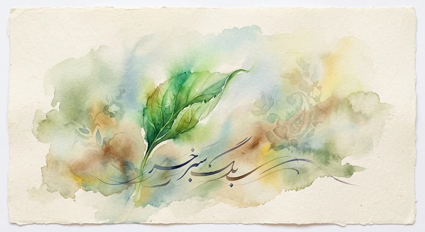 Artistic representation of Barg-e-sabz