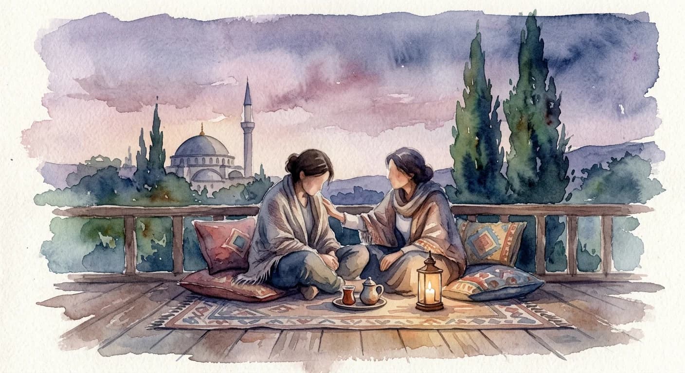 Artistic representation of Dertleşmek