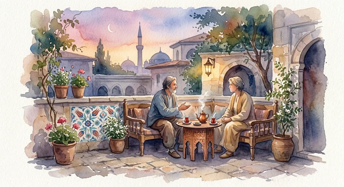 Artistic representation of Muhabbet