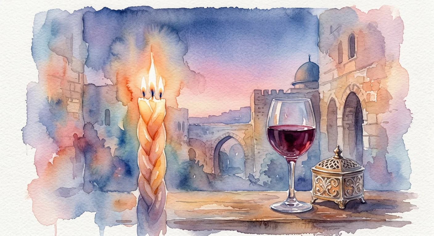 Artistic representation of Havdalah