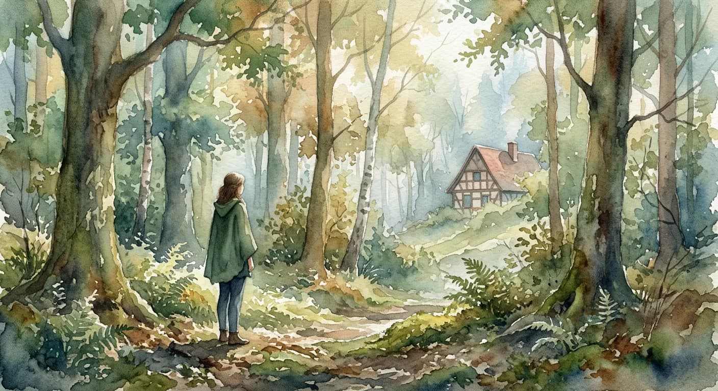 Artistic representation of Waldeinsamkeit
