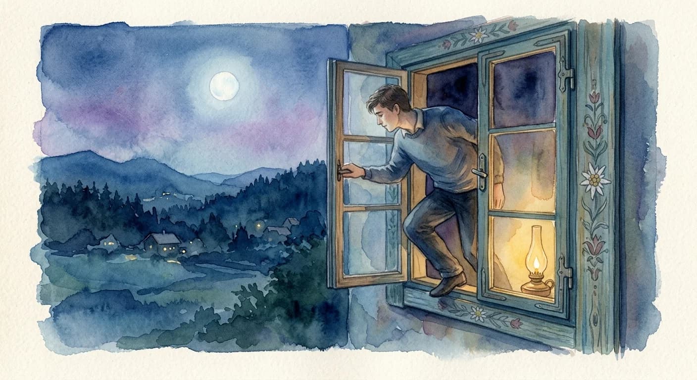 Artistic representation of Fensterln