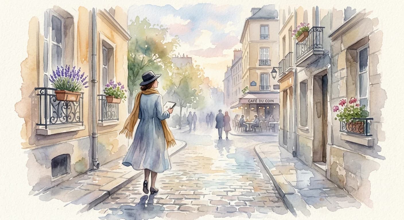 Artistic representation of Flaneuse