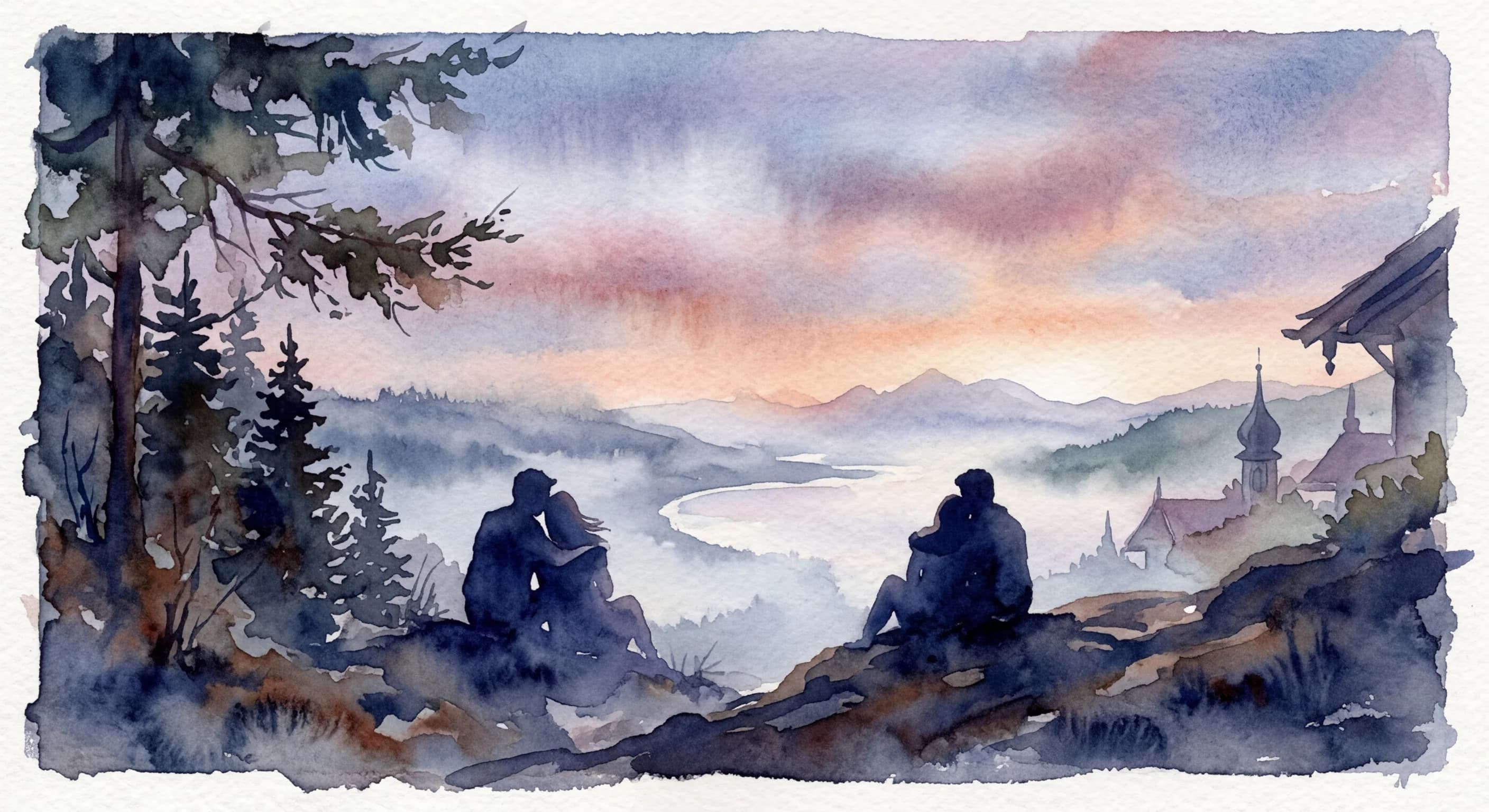 Artistic representation of Zweisamkeit