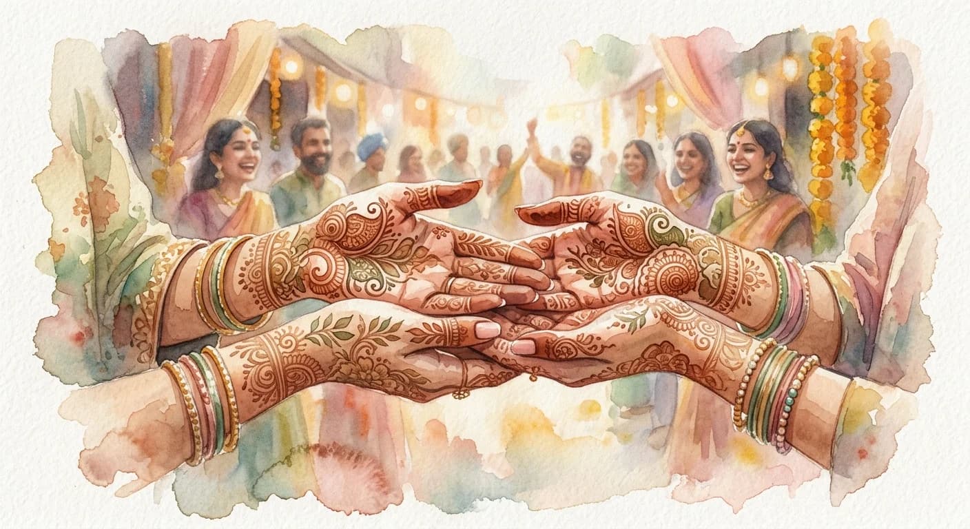 Artistic representation of Mehndi