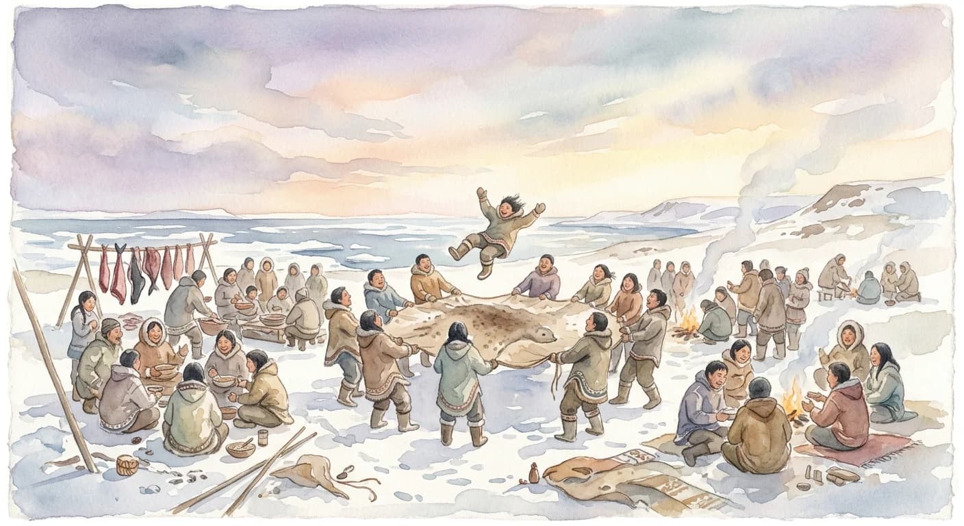 Artistic representation of Nalukataq