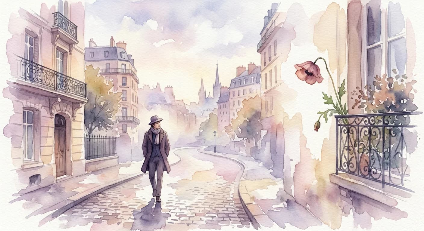 Artistic representation of Flâneur