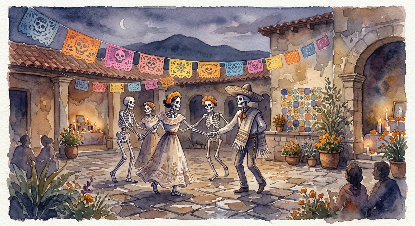 Artistic representation of Calacas