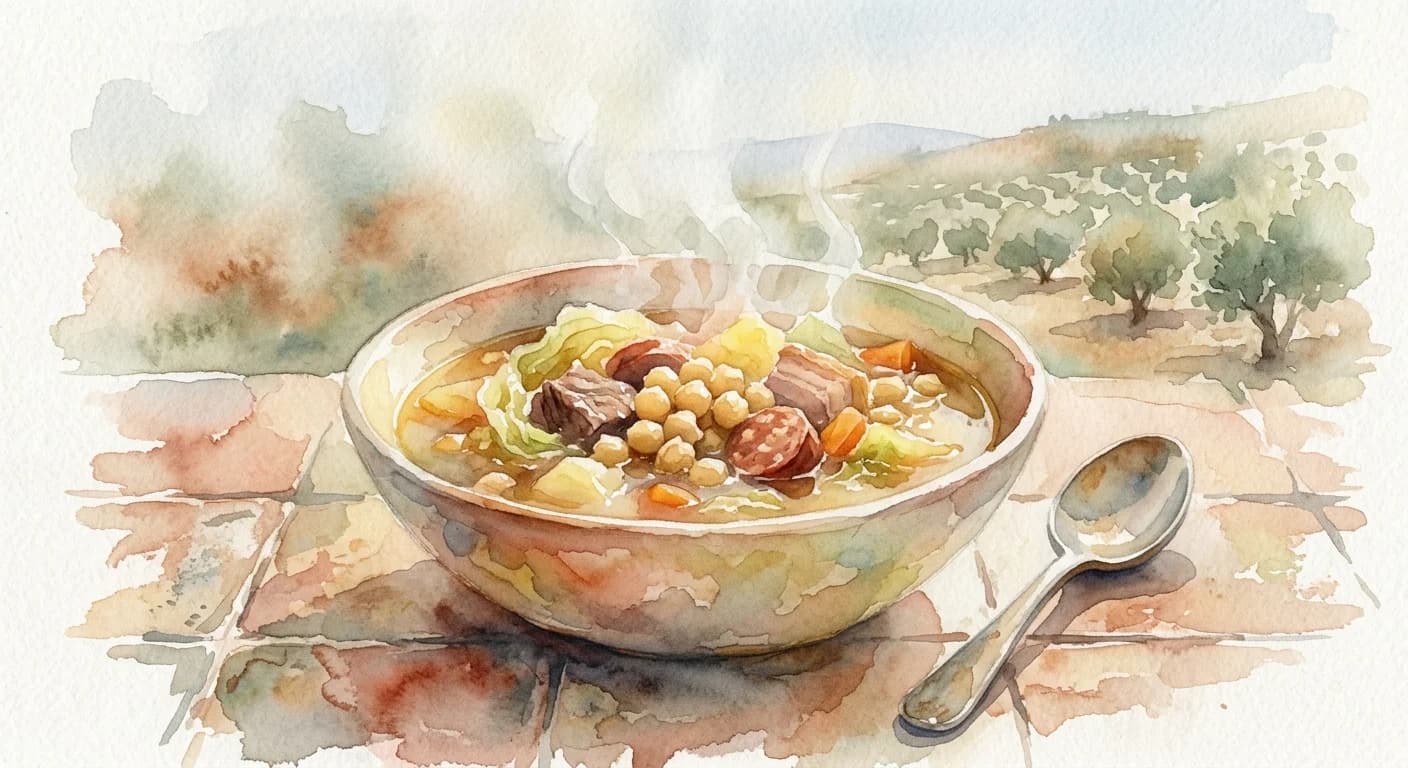 Artistic representation of Cocido