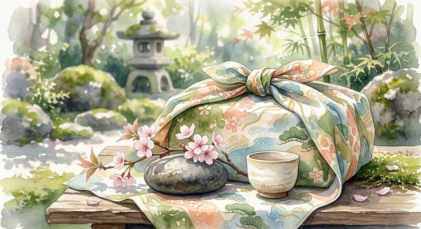 Artistic representation of Furoshiki