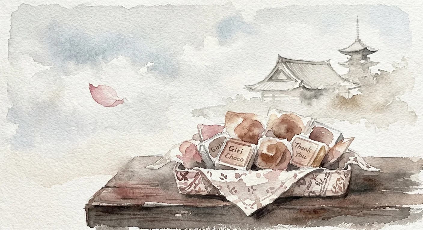 Artistic representation of Giri-choco