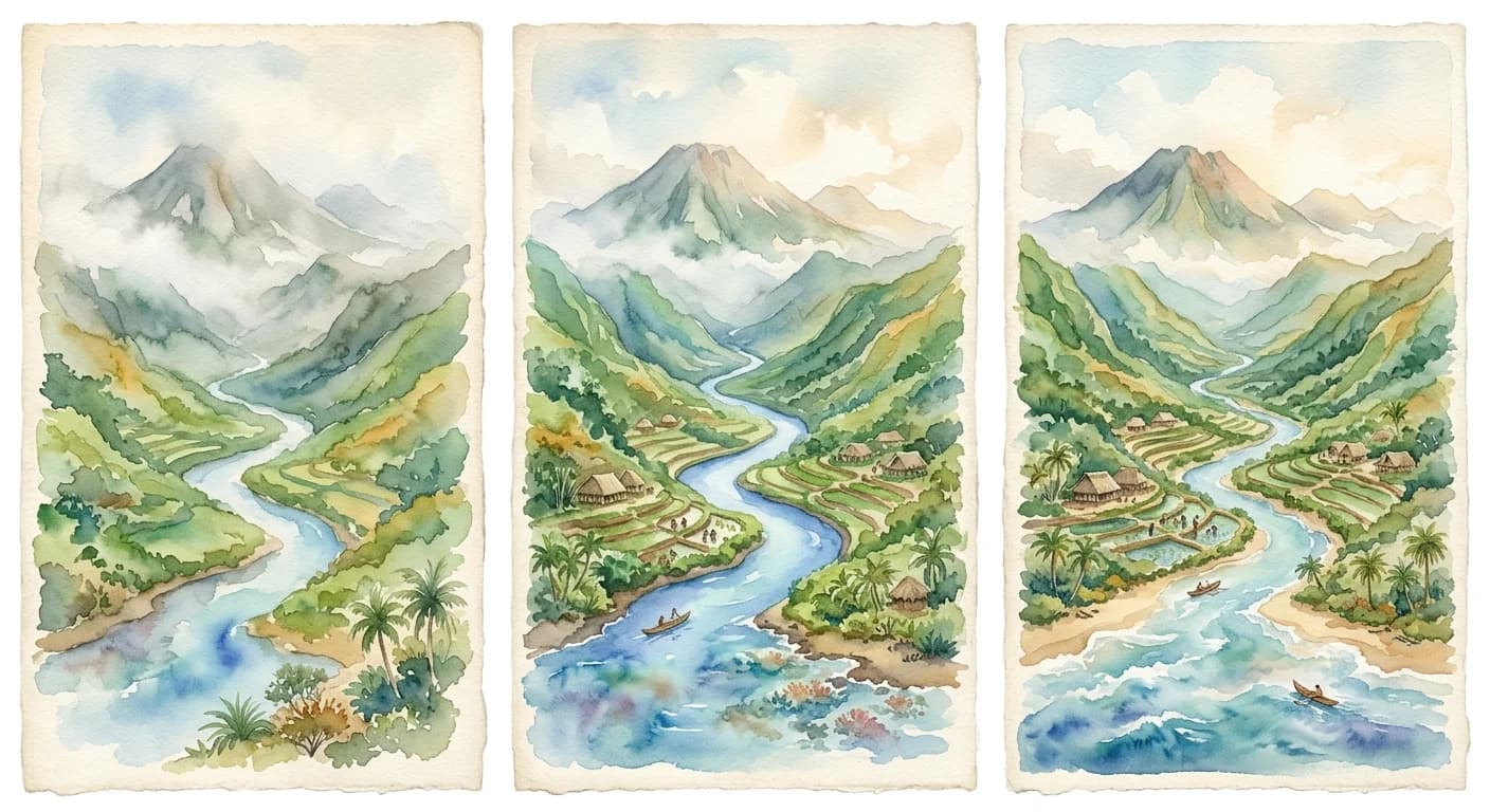Artistic representation of Ahupuaa