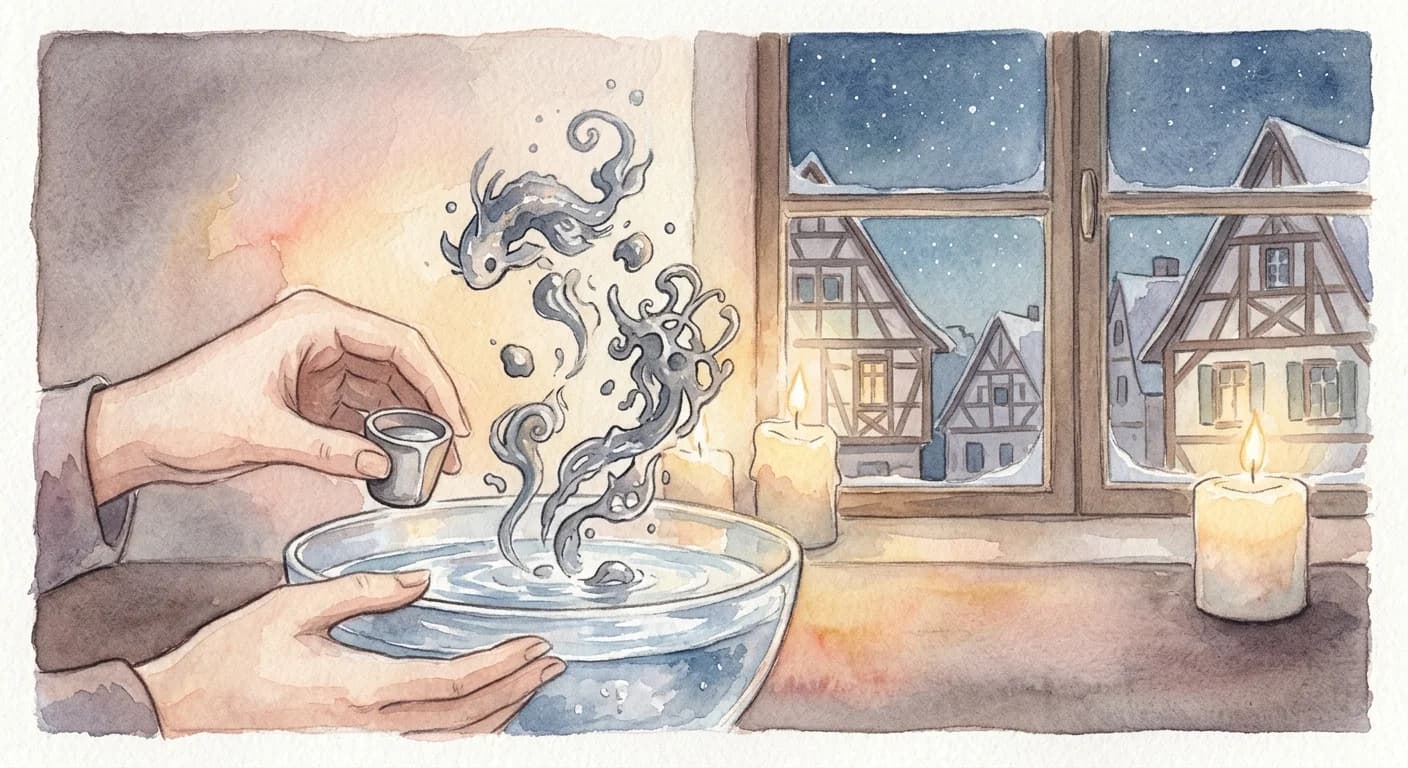 Artistic representation of Bleigießen