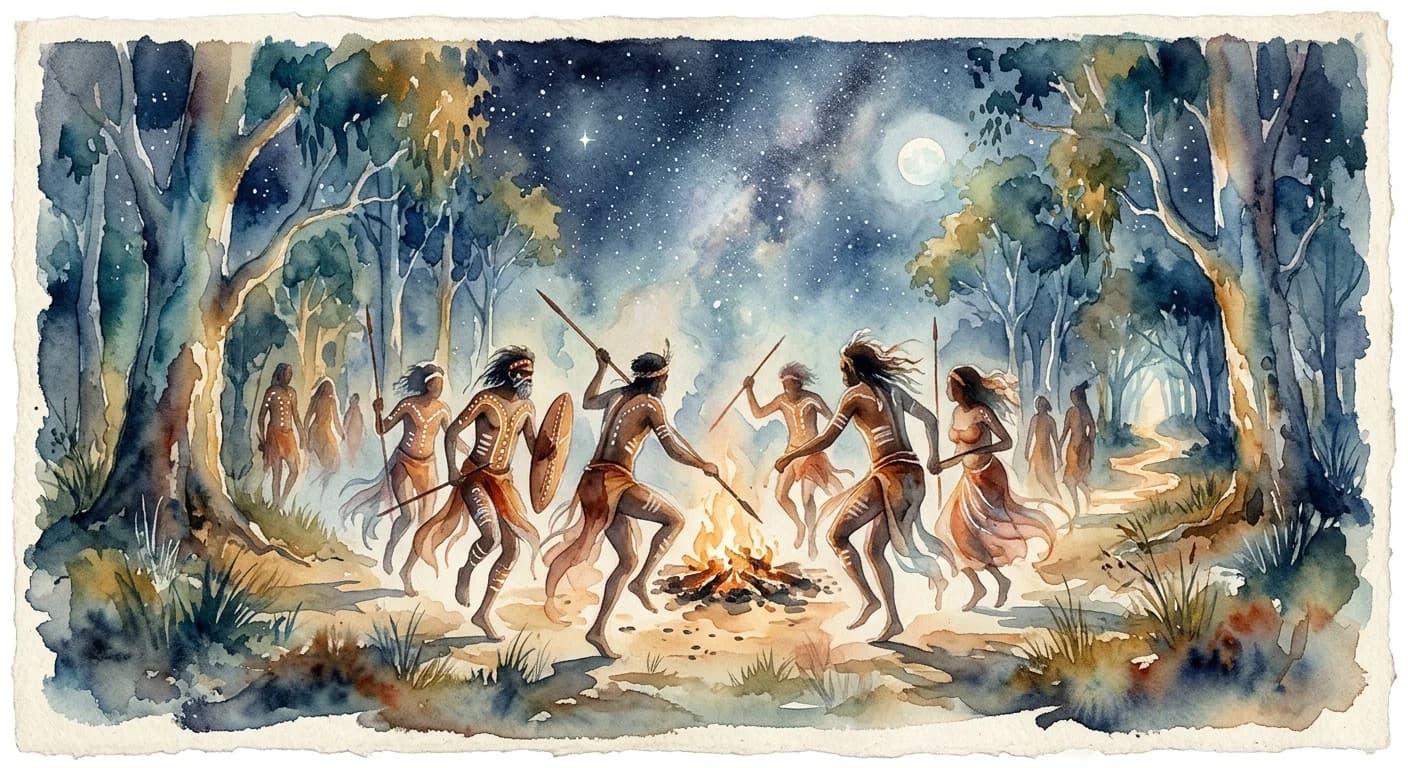 Artistic representation of Corroboree