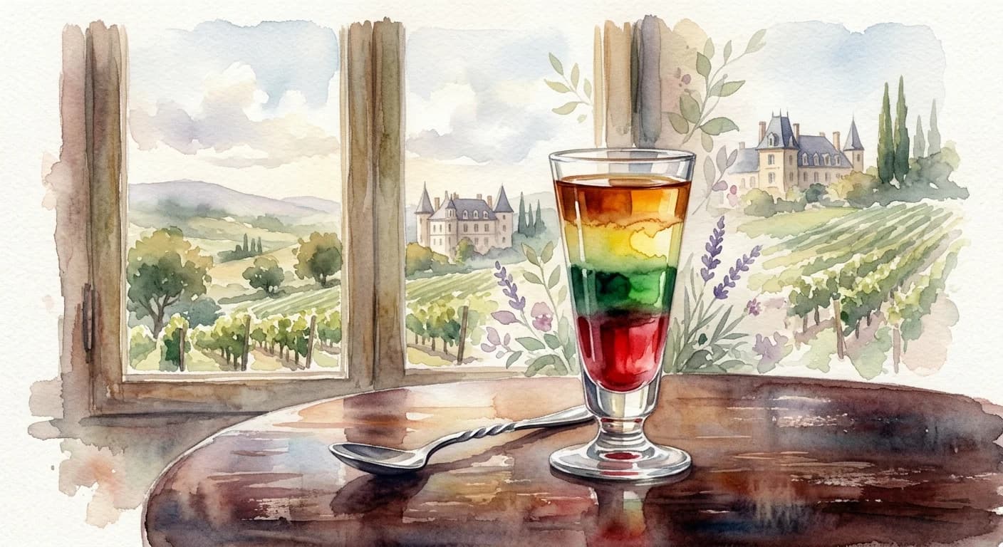 Artistic representation of Pousse-café