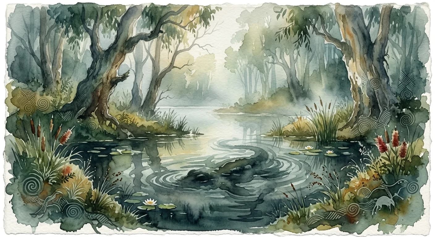 Artistic representation of Bunyip