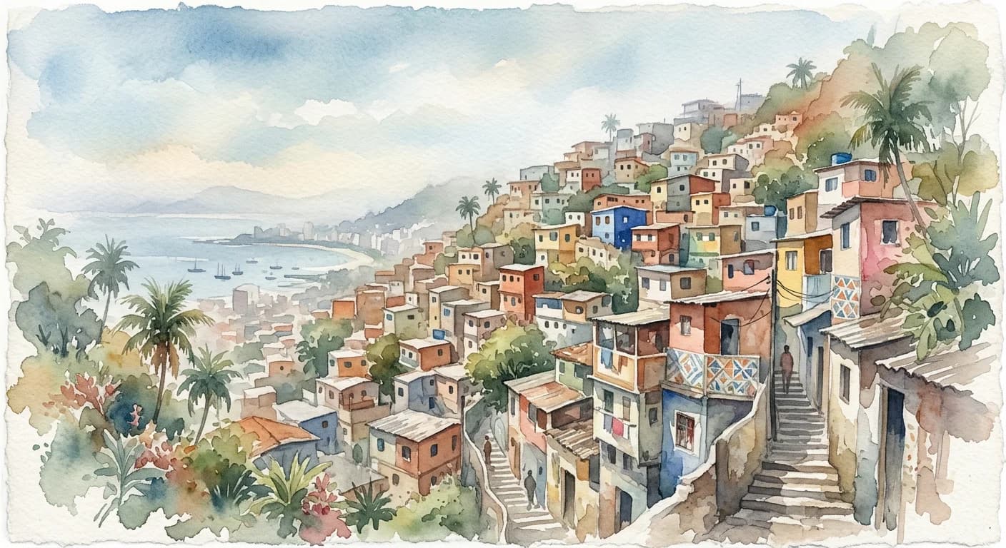 Artistic representation of Favela