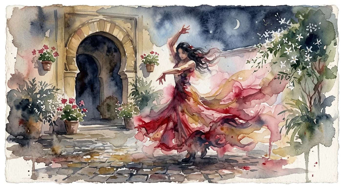 Artistic representation of Flamenco