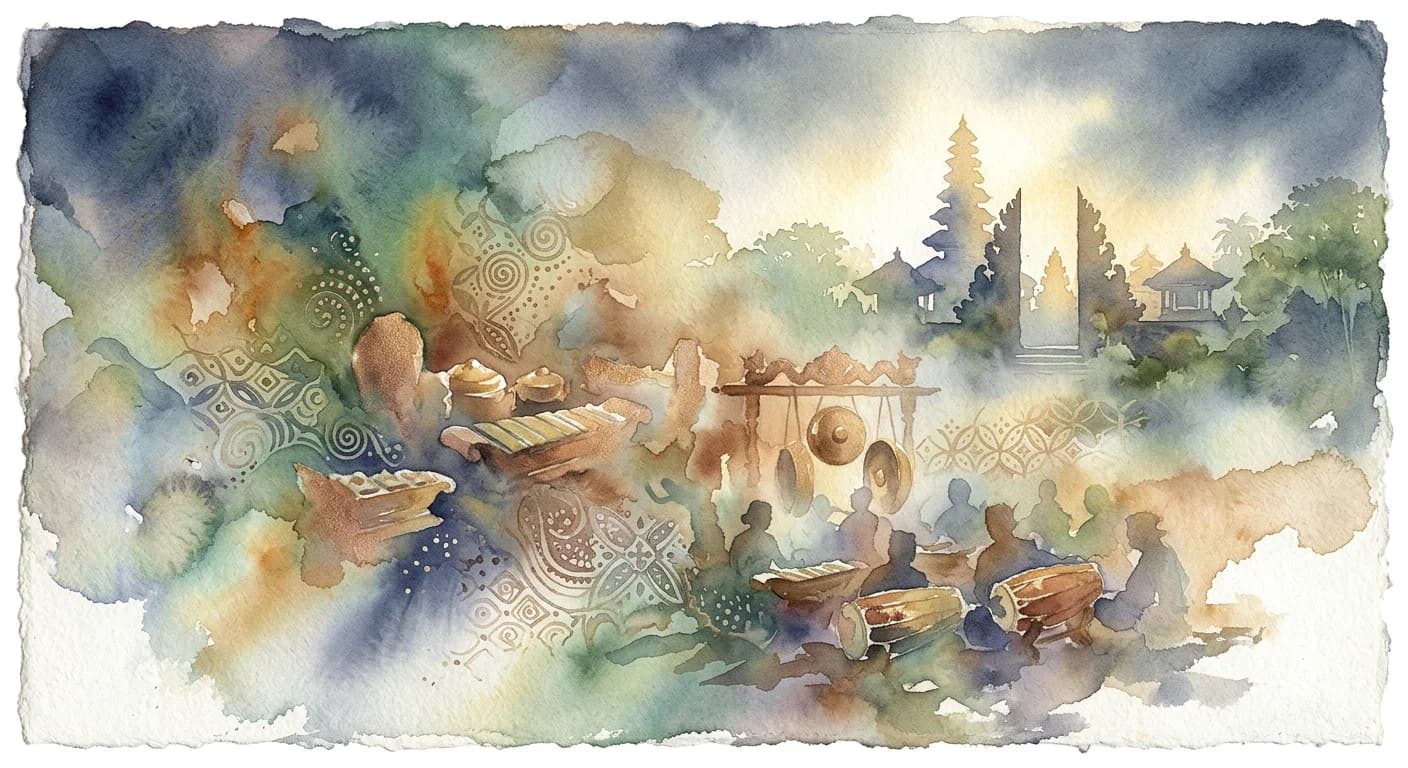 Artistic representation of Gamelan