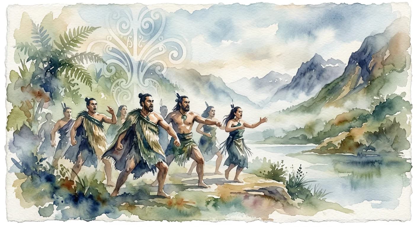 Artistic representation of Haka