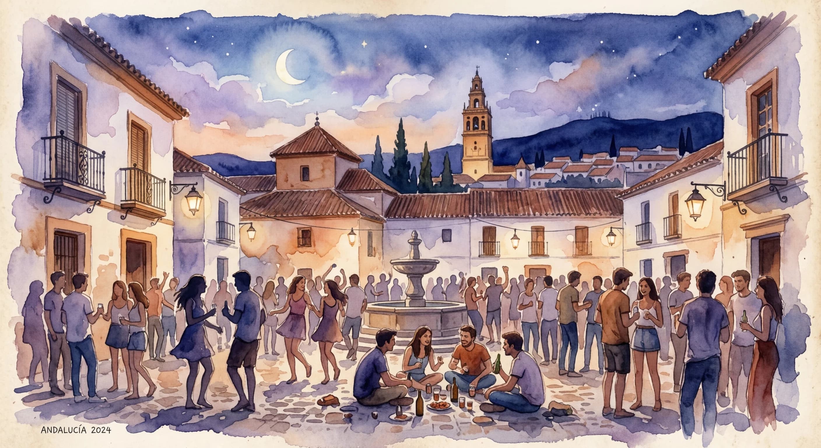 Artistic representation of Botellón