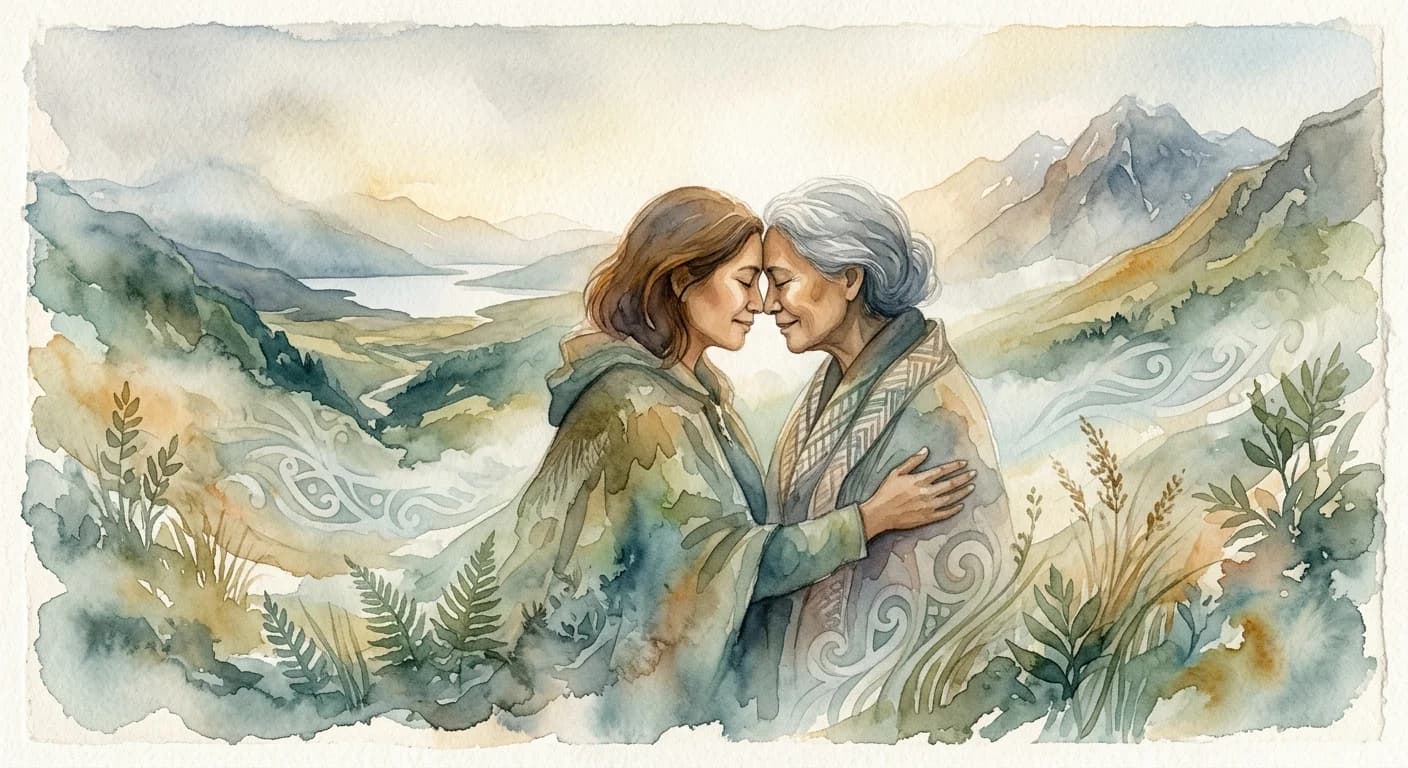 Artistic representation of Hongi
