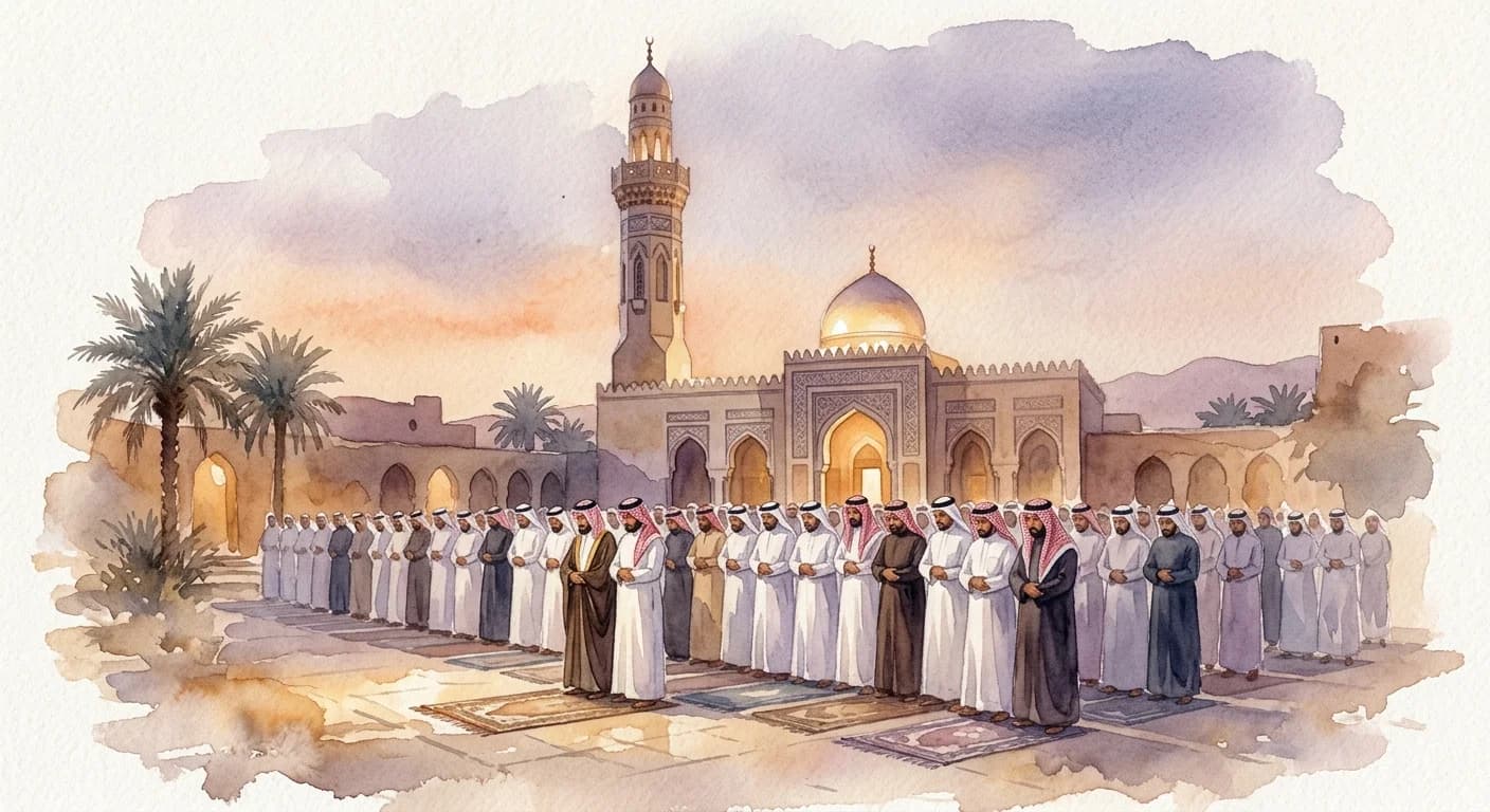 Artistic representation of Iqamah