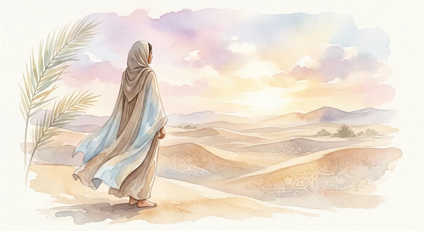 Artistic representation of Jilbab