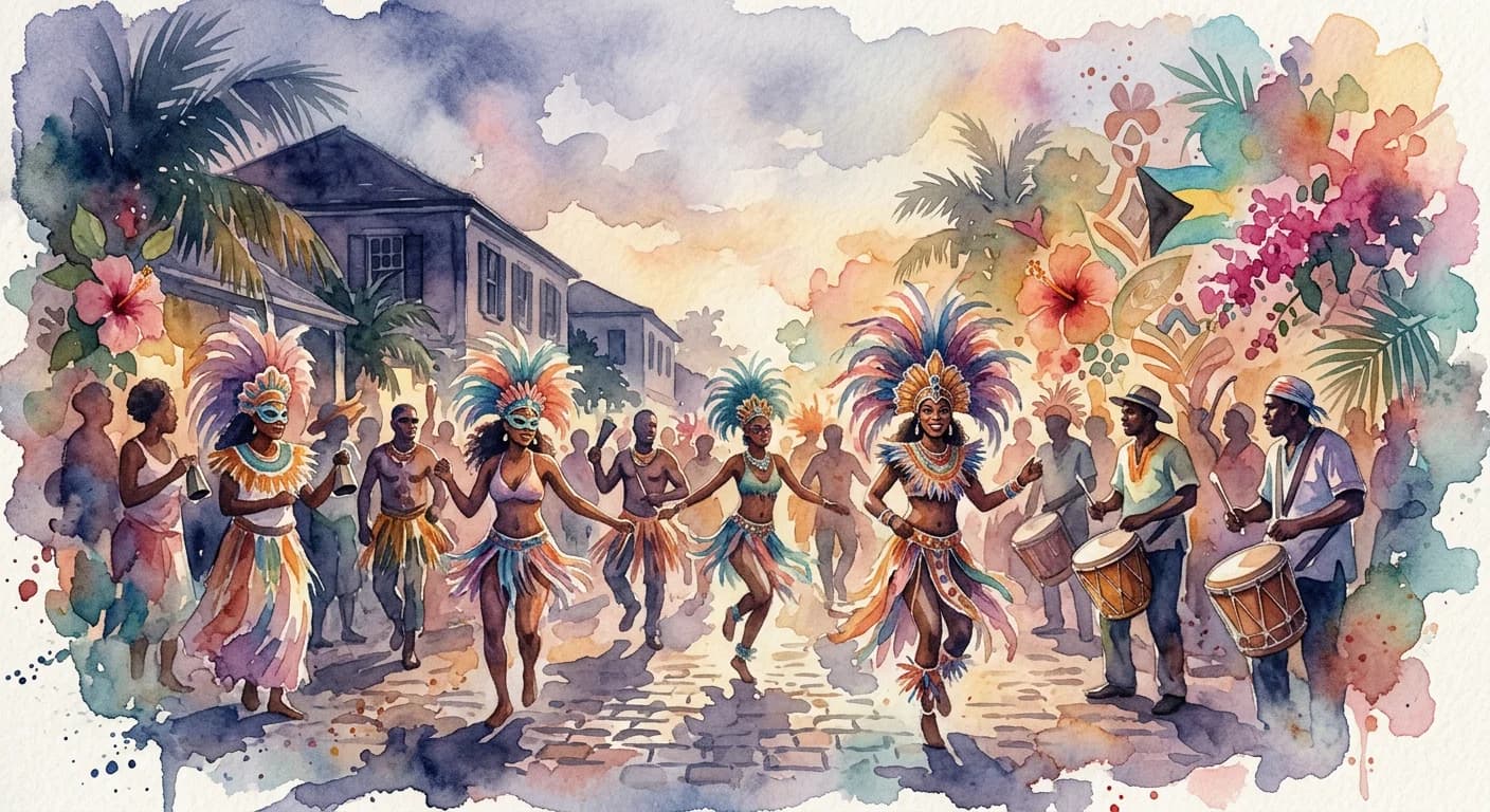 Artistic representation of Junkanoo
