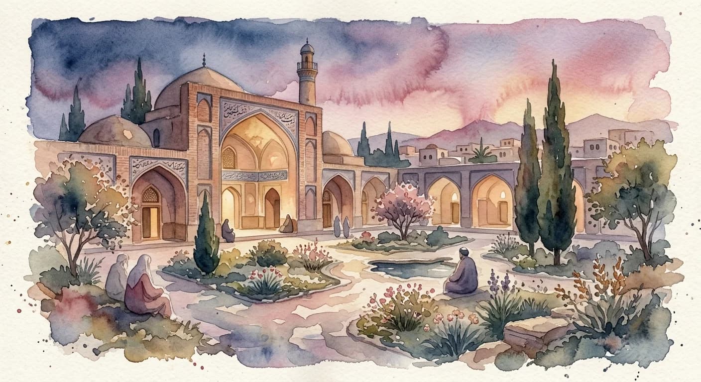 Artistic representation of Khanqah