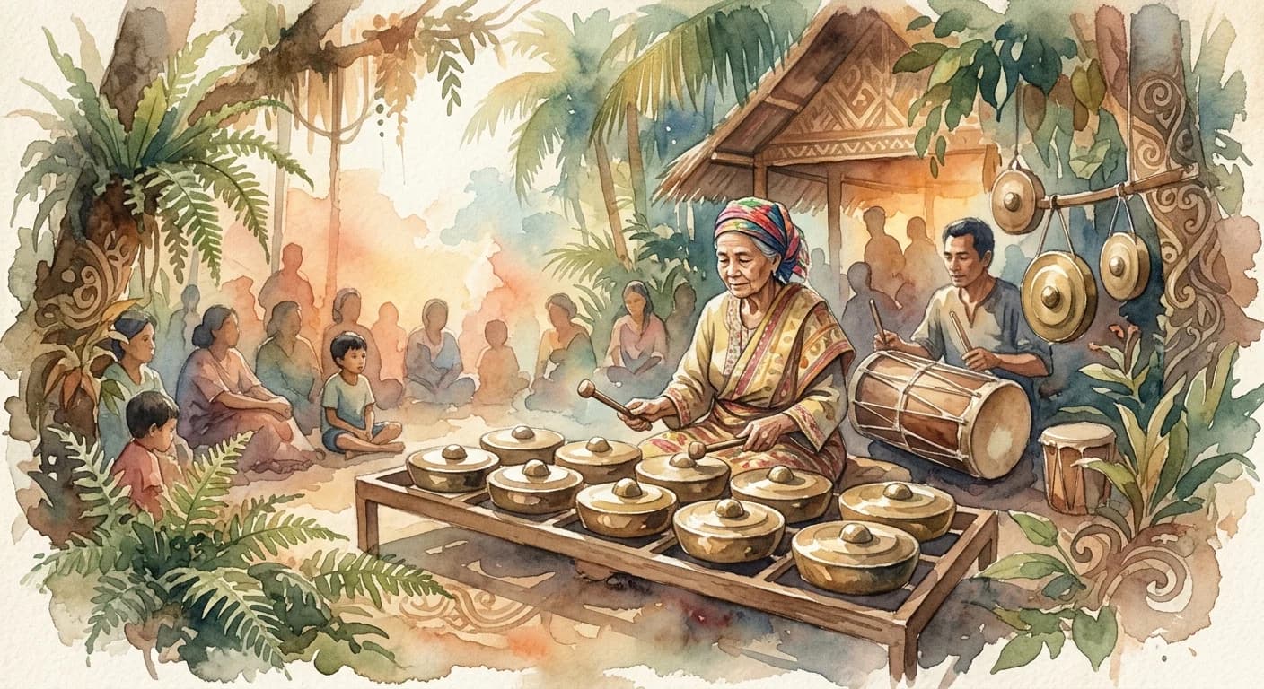 Artistic representation of Kulintang